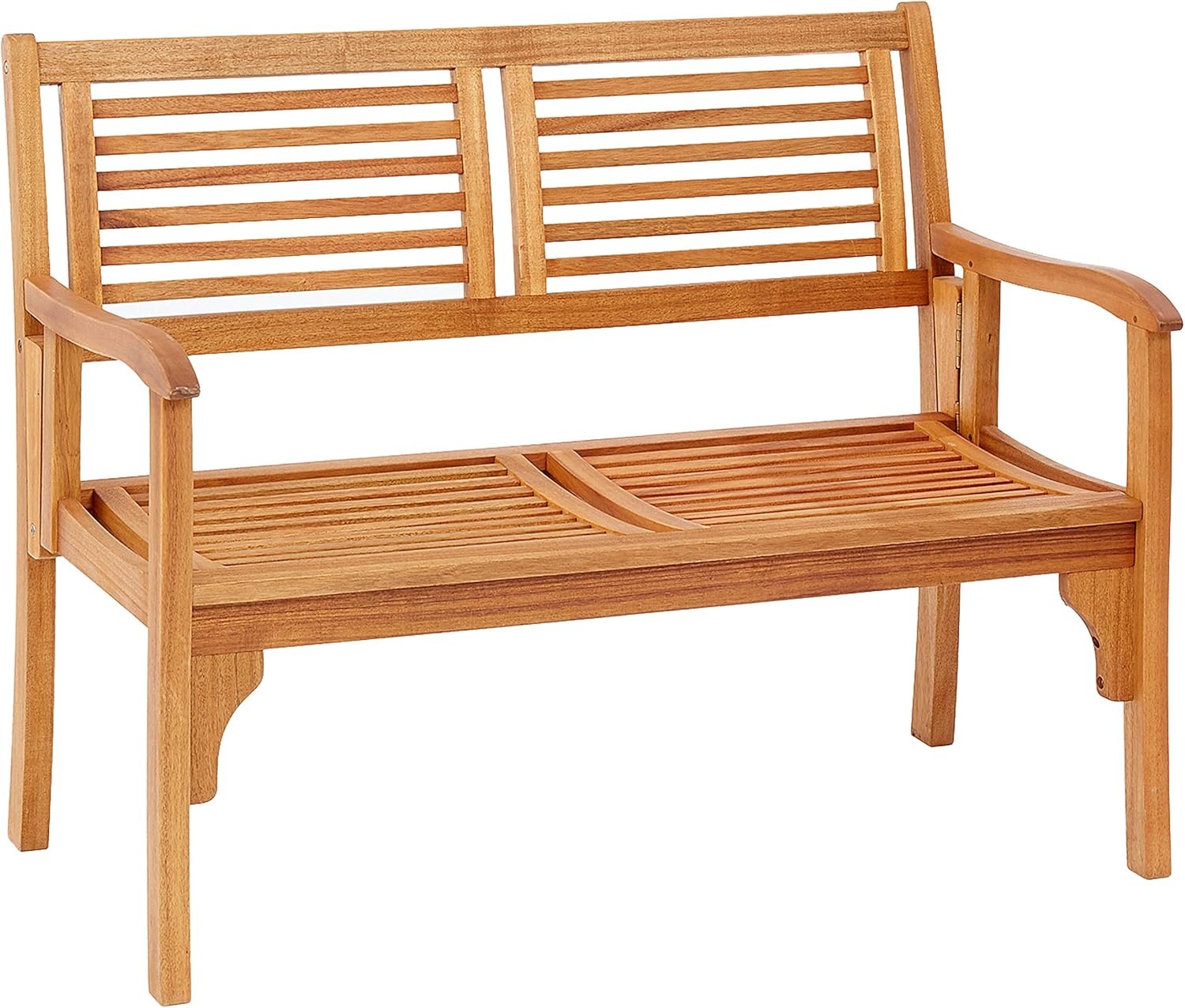 Dehner Klappbank Douglas Gartenbank, ca. 119 × 62 × 90 cm, 2-Sitzer, zertifiziertem Akazienholz, klappbar