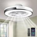 LED Deckenventilator, (Schwarz，50 cm), APP, Fernbedienung, Timer, App-Steuerung