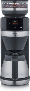 SEVERIN FILKA Kaffeemaschine, 5-in-1 Filterkaffeemaschine mit LED-Display, schwarz-matt/Edelstahl, KA 9695