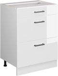 Vicco Küchenunterschrank R-Line, 60 cm mit Schubladen, Stauraum, einer Melaminharzbeschichtung