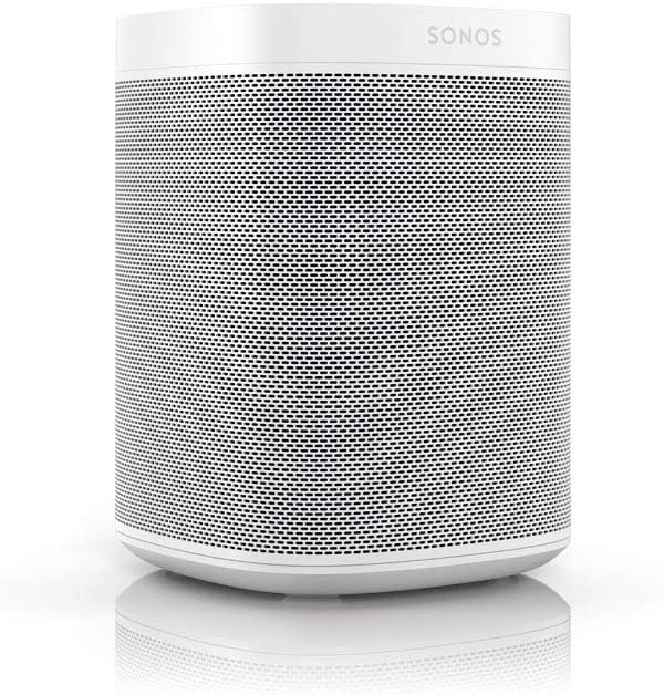 Sonos One Smart Speaker Tisch, Intelligenter WLAN Lautsprecher mit Alexa Sprachsteuerung, App-Steuerung