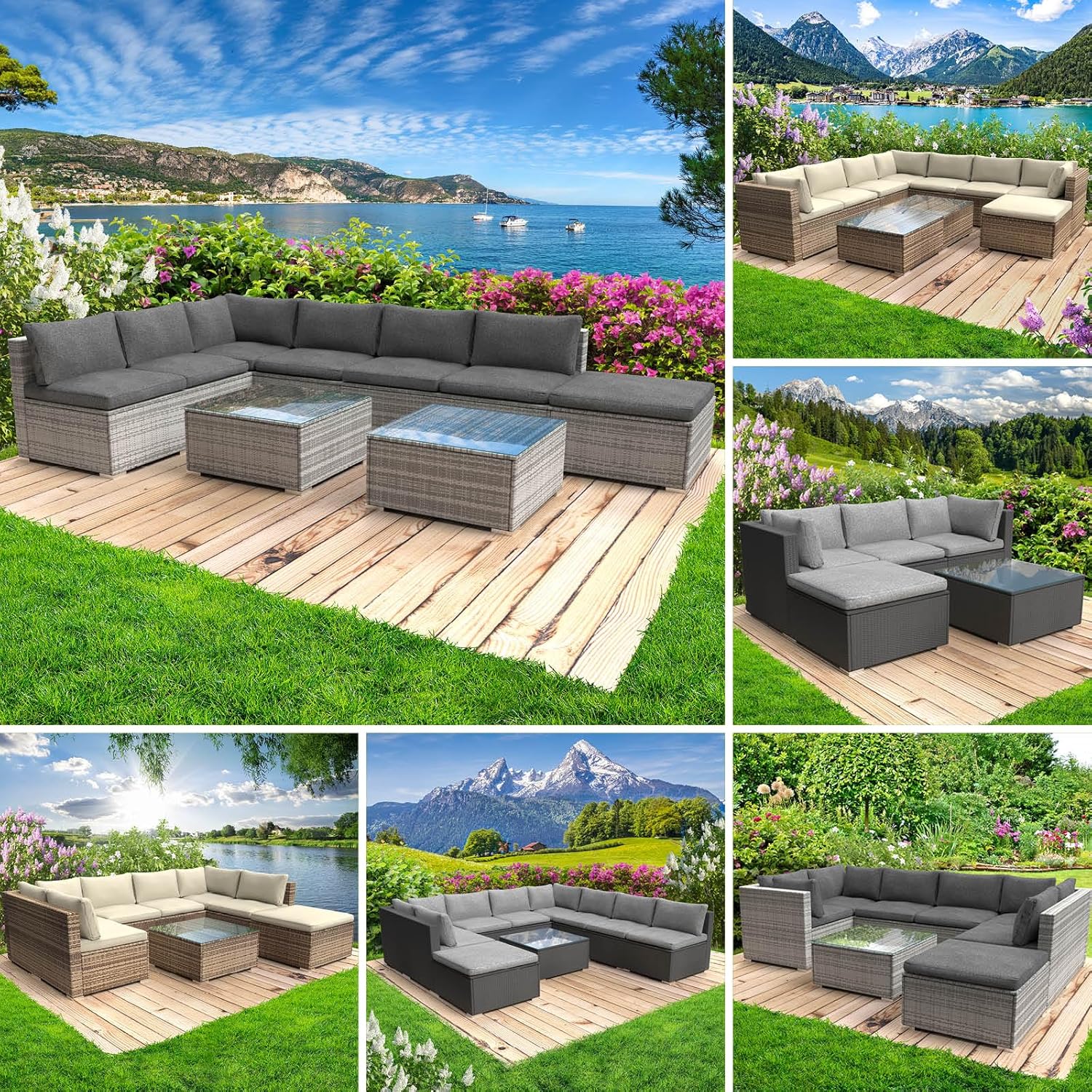 BRAST Gartenmöbel, 6-7 Personen viele Modelle & Farben