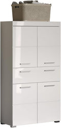 trendteam smart living Schrank, (BxHxT) 73 × 130 × 31 cm, Stauraum, Badezimmerschrank breit mit 4 höhenverstellbaren Einlegeböden