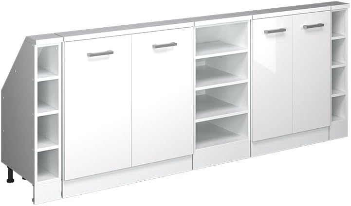 Vicco Dachschrägenschrank-Set Rion, B210 x T46 cm 5er Set, Stauraum