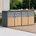 Mülltonnenbox 4Er für 4 Mülltonne Bis 240L mit Klappdeckel Schrank, Stauraum, 4 Bin