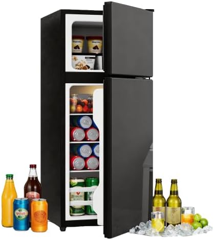 Merax 92L Mini Kühlschrank, 45 dB, LED-Beleuchtung, Stauraum