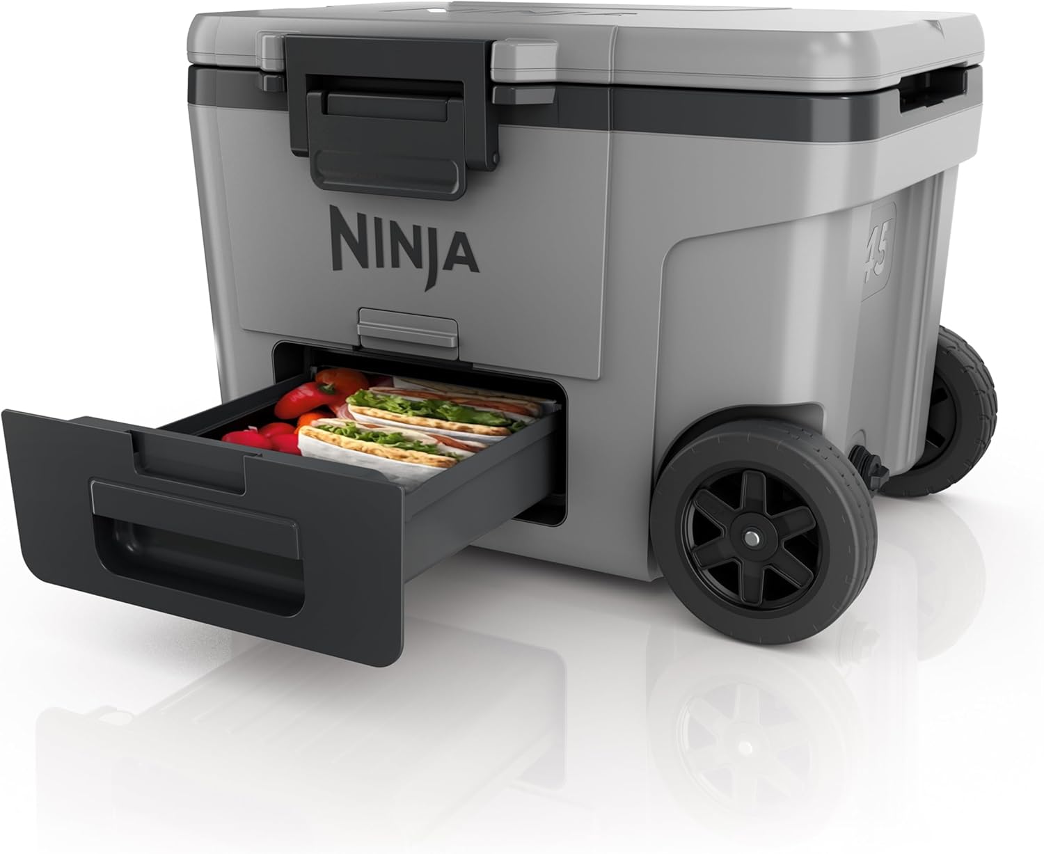 Ninja FrostVault Kühlbox, 42 L, Stauraum, integrierter Dry Zone Schublade mit Kühlschranktemperatur, bietet Platz für bis zu 68 Dosen, FB245EUGY