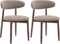 COLAMY Esszimmerstühle 2er Set Stuhl, Stoff Dining Chairs mit Back und Holzbeinen für Esszimmer