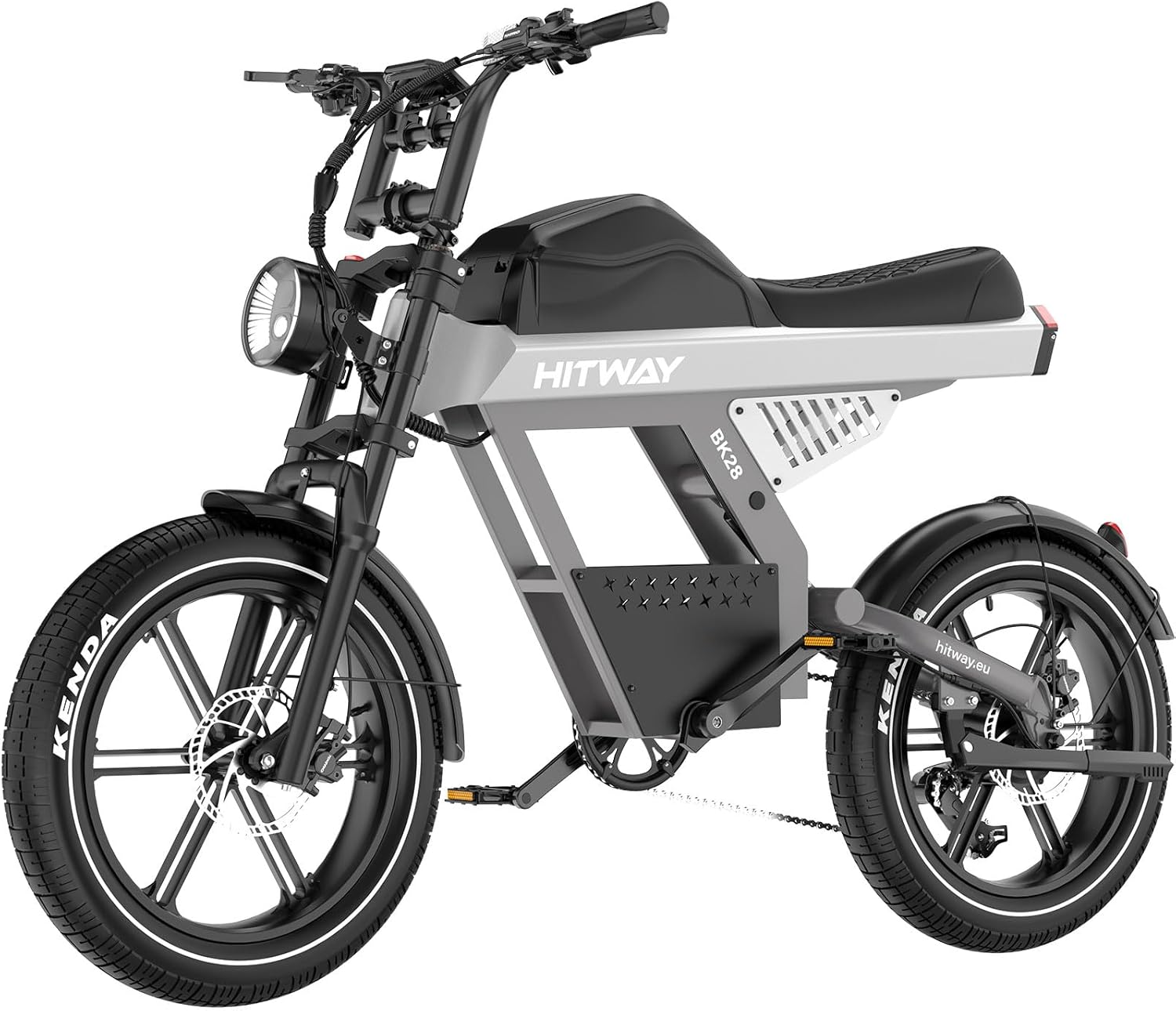 HITWAY E-Bike Fahrrad, 250 W Motor bis 25 km/h, App-Steuerung, Stauraum, 20 × 4,5 Zoll Fette Reifen Pedelec, 48V 25Ah Akku, Reichweite 80-100 km