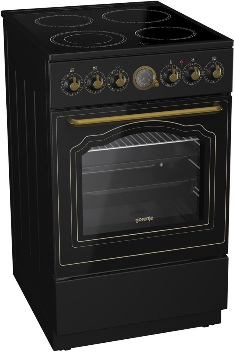 Gorenje EC 52 CLB Classico Stand Herd Matt-Schwarz Nostalgie Backofen